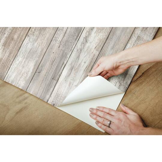 RoomMates Weathered Planks Peel & Stick Wallpaper
